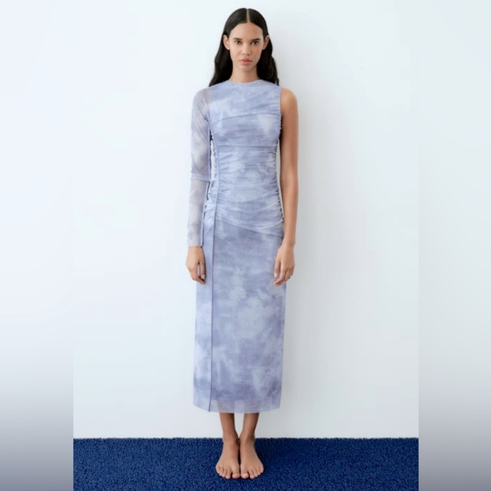 ZARA Asymmetric Tulle Dress